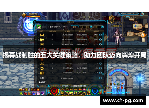 揭幕战制胜的五大关键策略，助力团队迈向辉煌开局